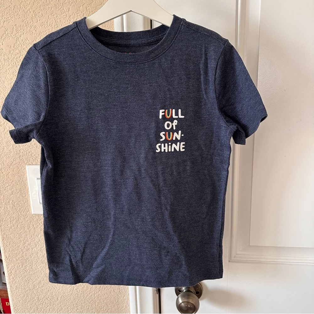 Cat & Jack Boys Navy Blue T-Shirt Size 6-7